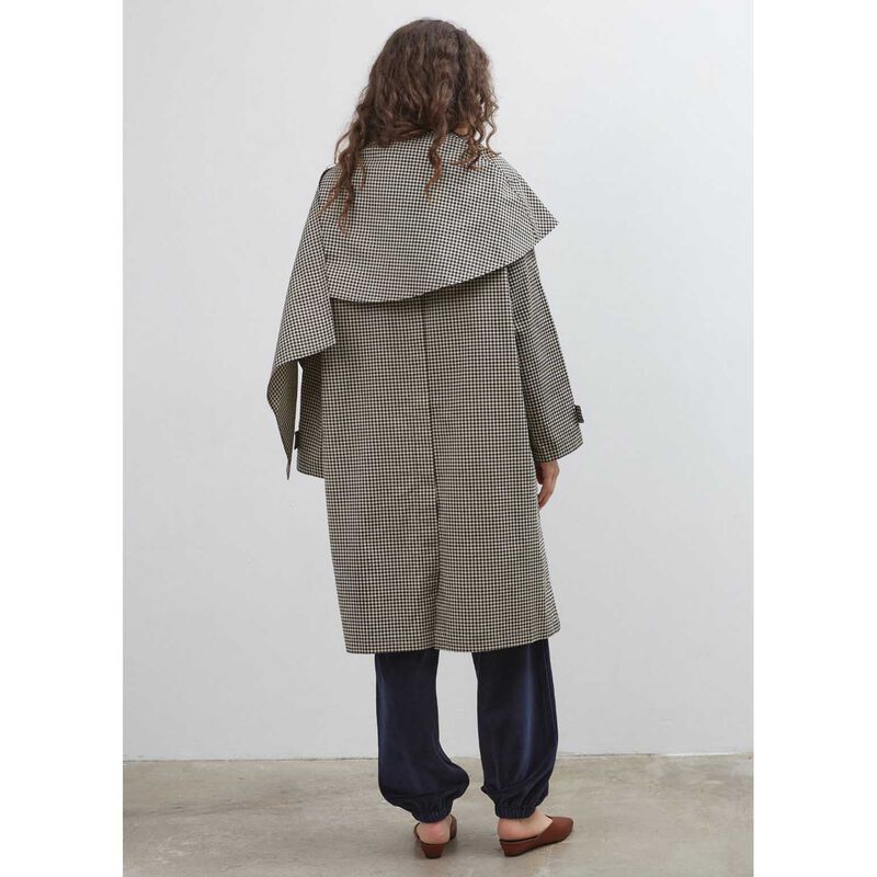 COMMONPLACE ESSENTIALS Lady Gingham Trench image number 1